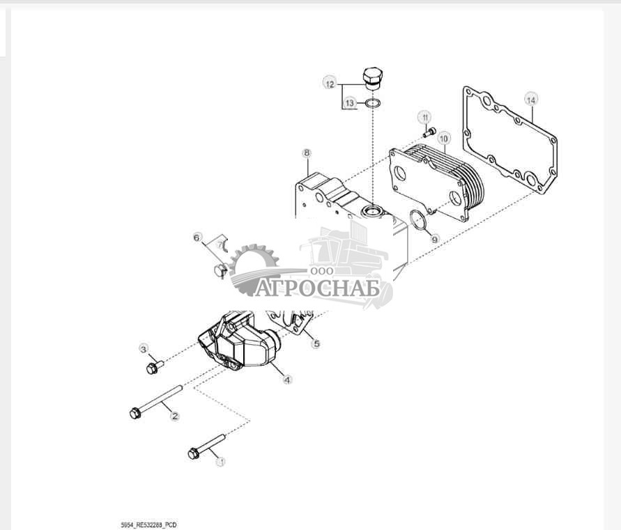 5954 Охладитель моторного масла 